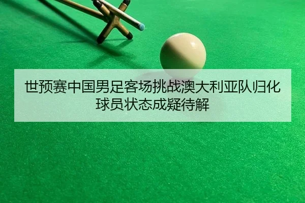 世预赛中国男足客场挑战澳大利亚队归化球员状态成疑待解